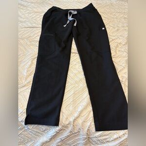 Figs Men's Black Joggers with Gray Drawstring
